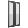 Fabuwood Galaxy Cobblestone DS GDW2442 Wall Glass Door, Front View