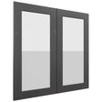 Fabuwood Galaxy Cobblestone DS GDW3030 Wall Glass Door, Front View