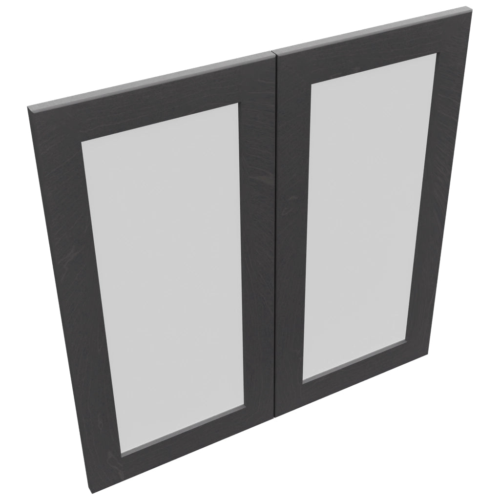 Fabuwood Galaxy Cobblestone DS GDW3030 Wall Glass Door, Top View