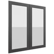 Fabuwood Galaxy Cobblestone DS GDW3639 Wall Glass Door, Front View