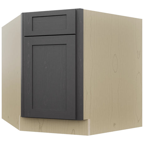 Fabuwood Galaxy Cobblestone DSB36 Base Corner Diagonal Sink Cabinet, Front View