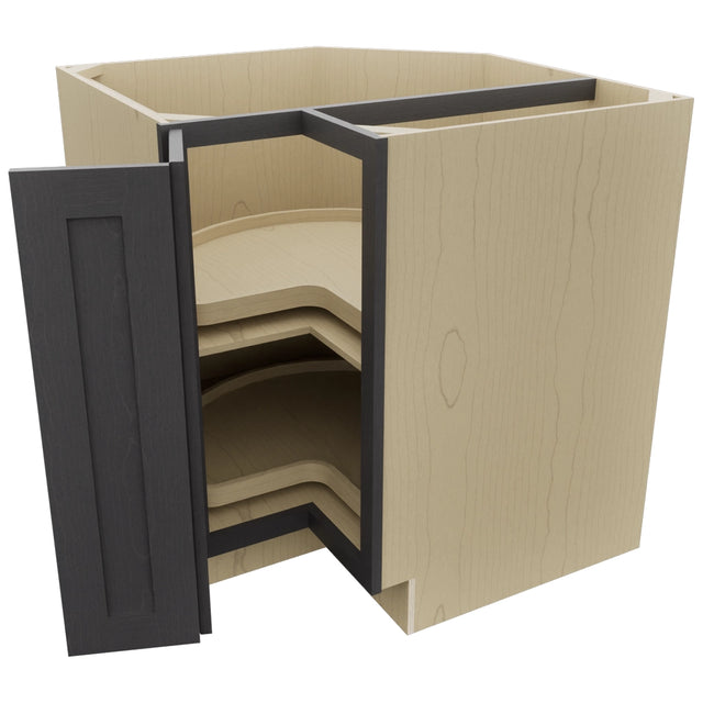 Fabuwood Galaxy Cobblestone LSB33 Base Corner Lazy Susan Cabinet, Open View