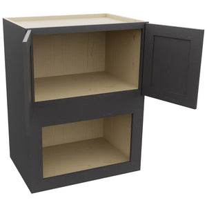 Fabuwood Galaxy Cobblestone MC303921 Wall Microwave Cabinet, Open View