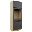 Fabuwood Galaxy Cobblestone OC3393C Tall Oven Cabinet Combo, Front View