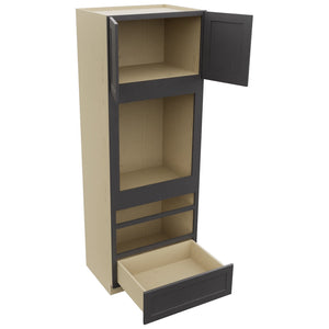 Fabuwood Galaxy Cobblestone OC3393D Tall Oven Cabinet Double, Open View