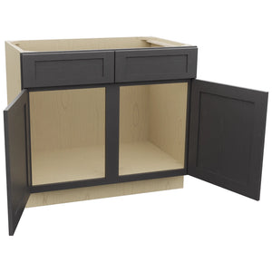 Fabuwood Galaxy Cobblestone SB39 Base Sink Cabinet, Open View