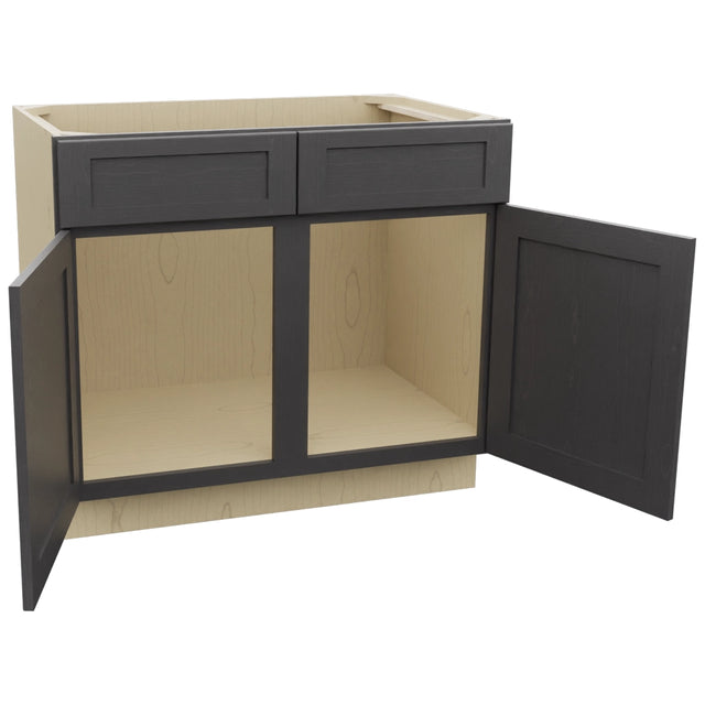 Fabuwood Galaxy Cobblestone SB39 Base Sink Cabinet, Open View