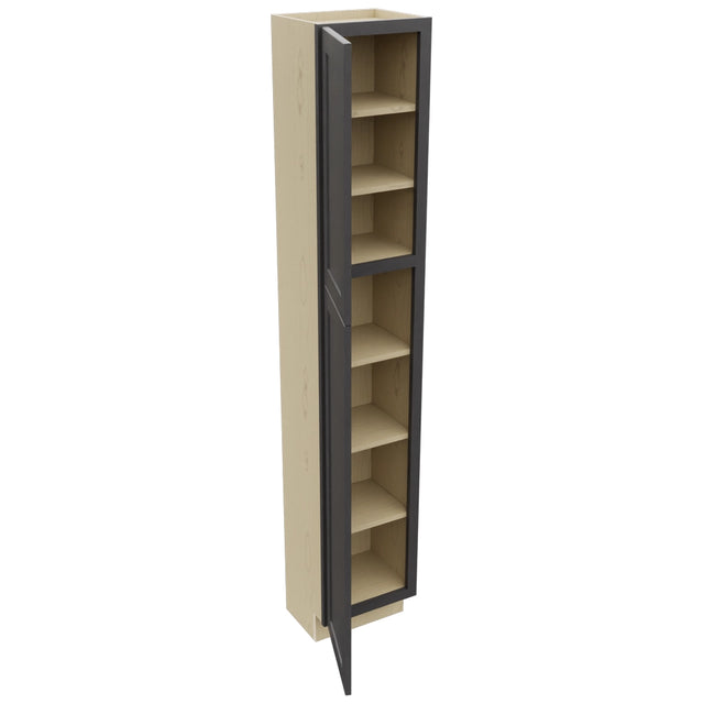 Fabuwood Galaxy Cobblestone TP151284 Tall Pantry Cabinet, Open View
