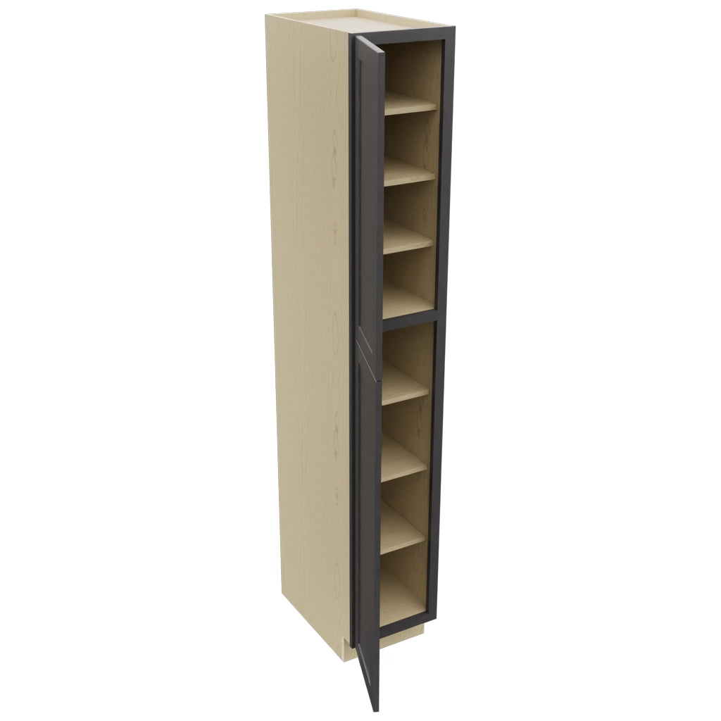 Fabuwood Galaxy Cobblestone TP152493 Tall Pantry Cabinet, Open View