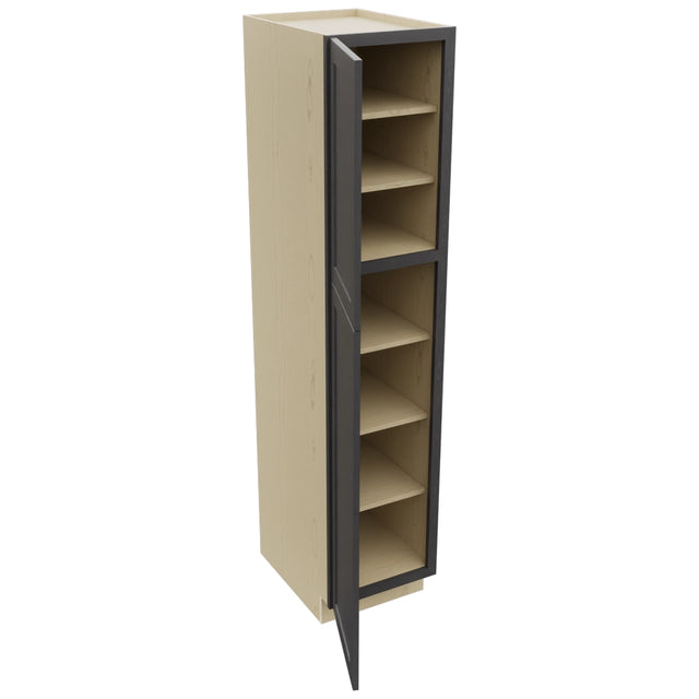 Fabuwood Galaxy Cobblestone TP182484 Tall Pantry Cabinet, Open View