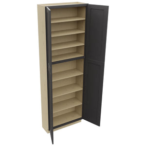 Fabuwood Galaxy Cobblestone TP301290 Tall Pantry Cabinet, Open View