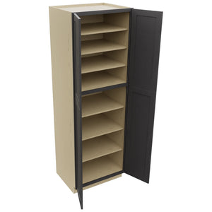 Fabuwood Galaxy Cobblestone TP302490 Tall Pantry Cabinet, Open View