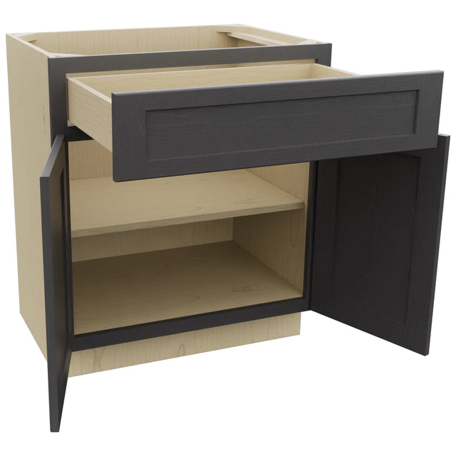 Fabuwood Galaxy Cobblestone VB30-34 Vanity Base Standard Cabinet, Open View