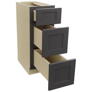 Fabuwood Galaxy Cobblestone VDB12-34 Vanity Drawer Cabinet, Open View