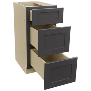 Fabuwood Galaxy Cobblestone VDB15-34 Vanity Drawer Cabinet, Open View