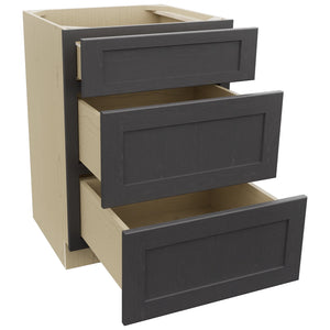 Fabuwood Galaxy Cobblestone VDB24-34 Vanity Drawer Cabinet, Open View