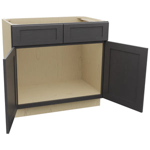 Fabuwood Galaxy Cobblestone VSB36-34 Vanity Sink Cabinet, Open View