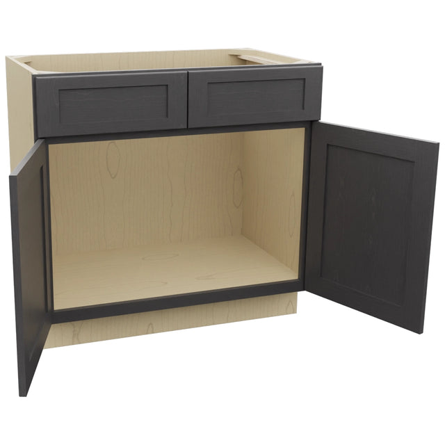 Fabuwood Galaxy Cobblestone VSB36-34 Vanity Sink Cabinet, Open View