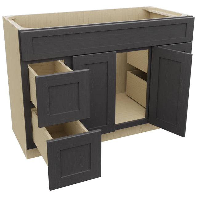 Fabuwood Galaxy Cobblestone VSD30DR Vanity Combo Cabinet, Open View