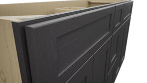 Fabuwood Galaxy Cobblestone VSD60DOUBLE Vanity Combo Cabinet, Detail View