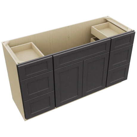 Fabuwood Galaxy Cobblestone VSD60SINGLE Vanity Combo Cabinet, Top View