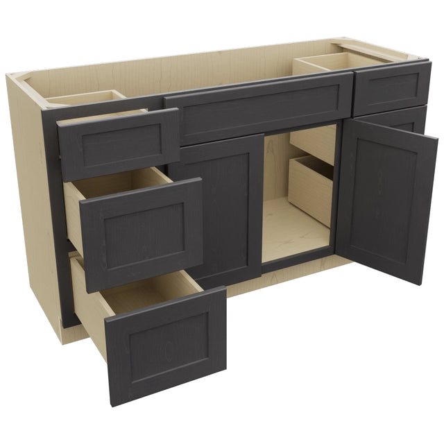 Fabuwood Galaxy Cobblestone VSD60SINGLE Vanity Combo Cabinet, Open View