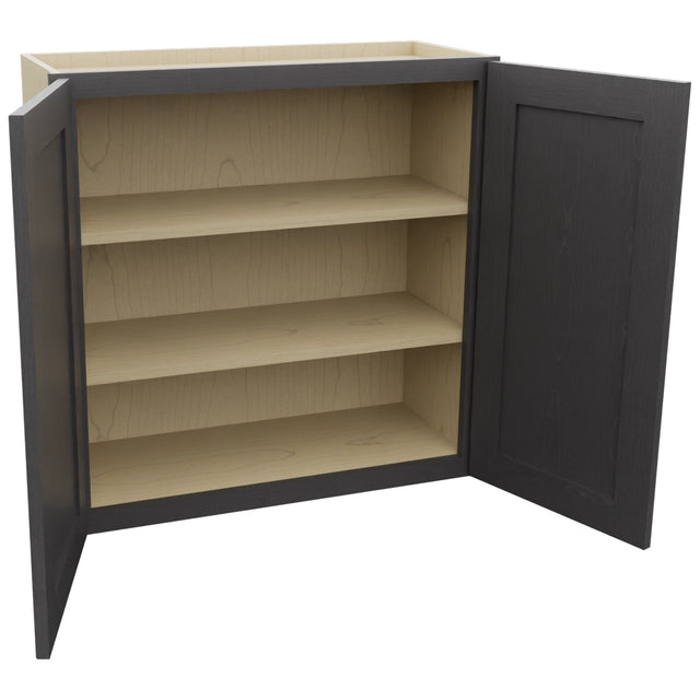 Fabuwood Galaxy Cobblestone W3030 Wall Standard Cabinet, Open View