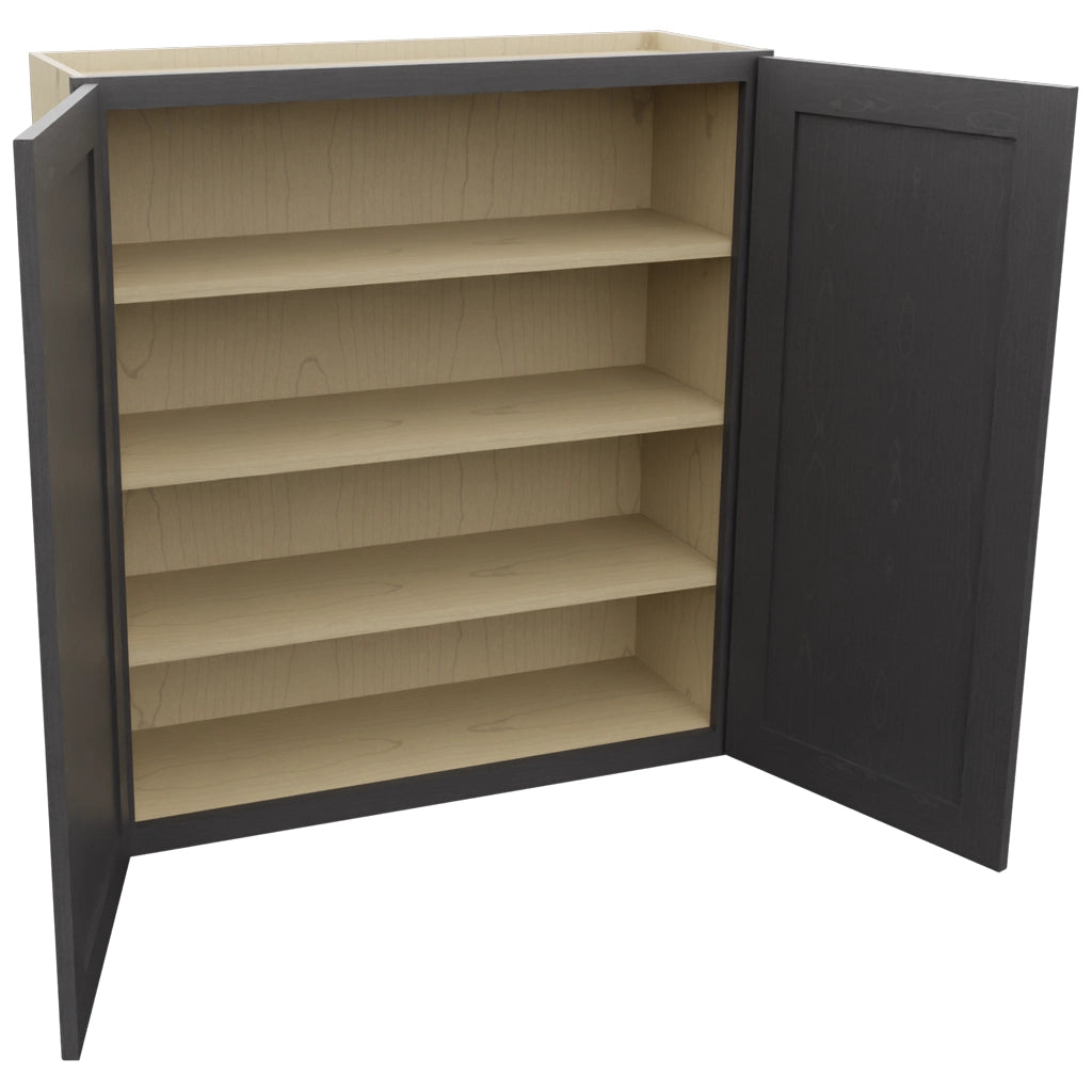 Fabuwood Galaxy Cobblestone W3639 Wall Standard Cabinet, Open View