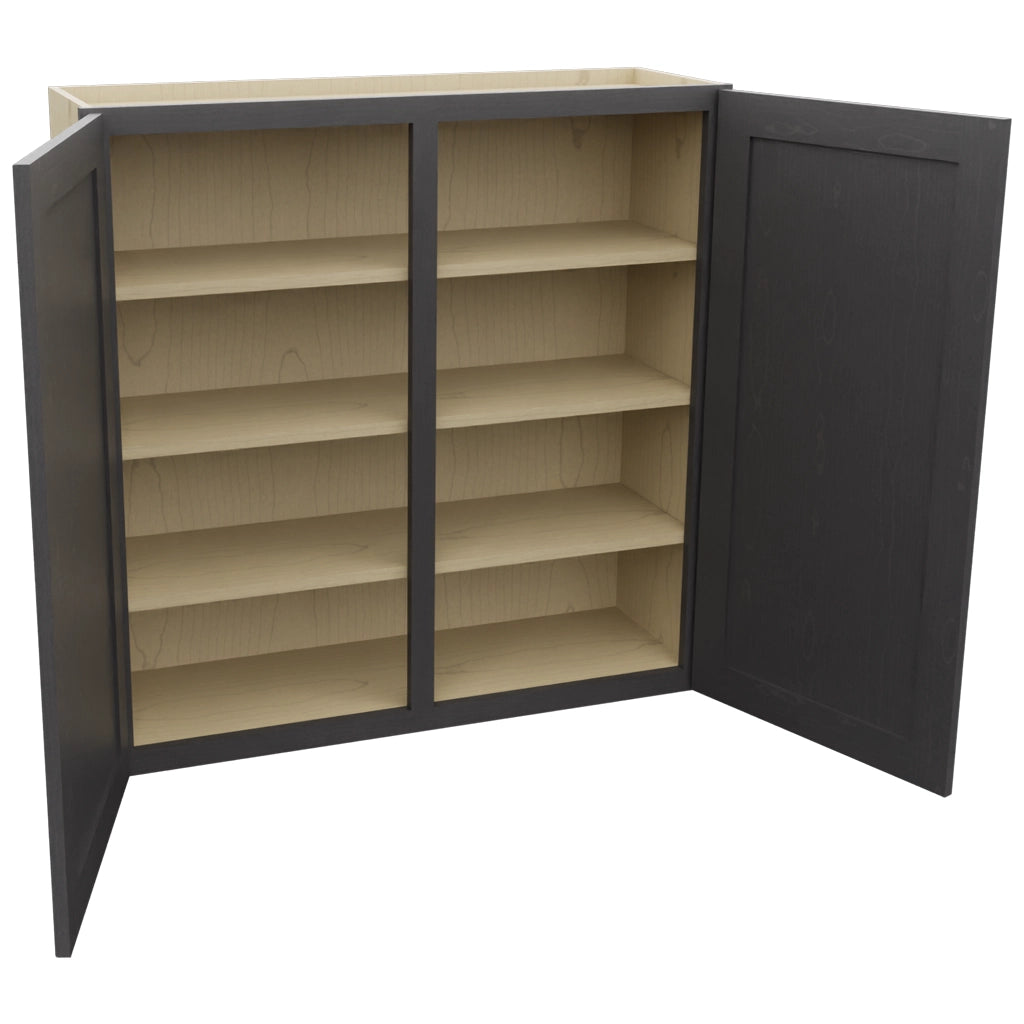 Fabuwood Galaxy Cobblestone W3939 Wall Standard Cabinet, Open View
