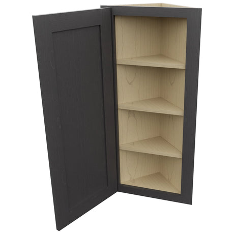 Fabuwood Galaxy Cobblestone WAE1236 Wall Angle End Cabinet, Open View