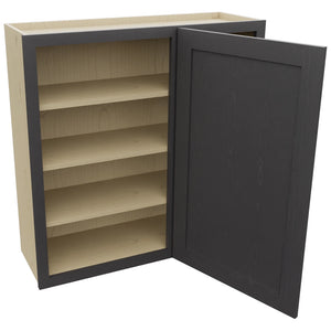 Fabuwood Galaxy Cobblestone WBC3636 Wall Corner Blind Cabinet, Open View