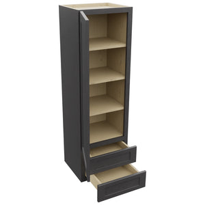 Fabuwood Galaxy Cobblestone WD1857 Wall Drawer Cabinet, Open View