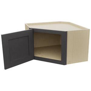 Fabuwood Galaxy Cobblestone WDC2415 Wall Corner Diagonal Cabinet, Open View