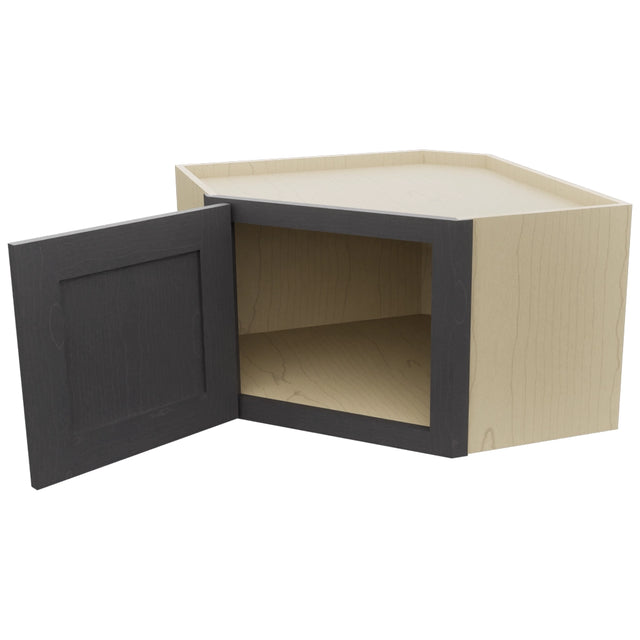 Fabuwood Galaxy Cobblestone WDC2415 Wall Corner Diagonal Cabinet, Open View