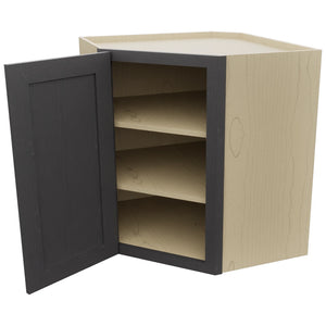 Fabuwood Galaxy Cobblestone WDC2730 Wall Corner Diagonal Cabinet, Open View