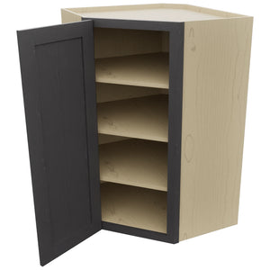 Fabuwood Galaxy Cobblestone WDC2742 Wall Corner Diagonal Cabinet, Open View