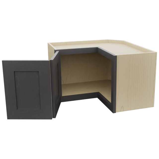 Fabuwood Galaxy Cobblestone WPC2415 Wall Corner Pie Cabinet, Open View