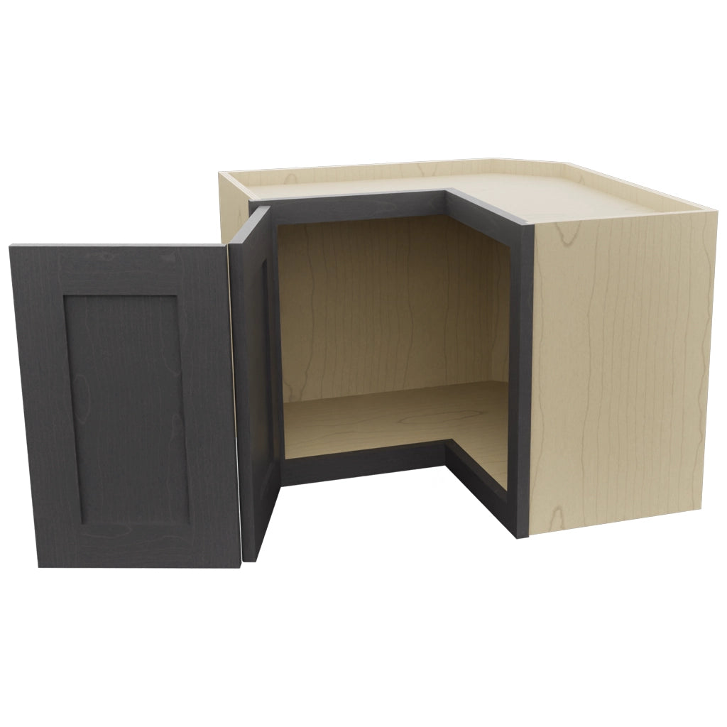 Fabuwood Galaxy Cobblestone WPC2418 Wall Corner Pie Cabinet, Open View