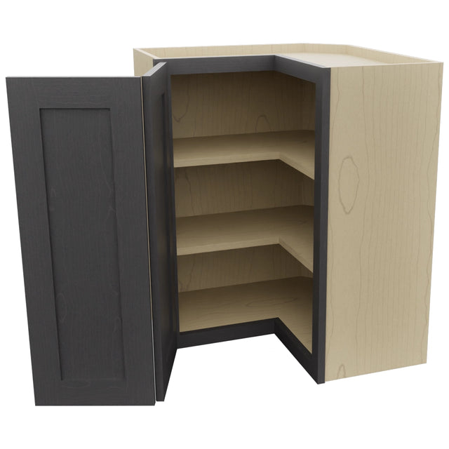 Fabuwood Galaxy Cobblestone WPC2430 Wall Corner Pie Cabinet, Open View
