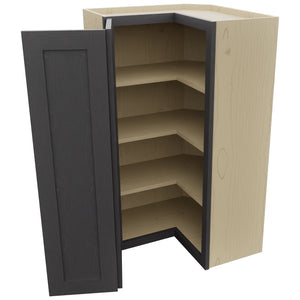 Fabuwood Galaxy Cobblestone WPC2442 Wall Corner Pie Cabinet, Open View