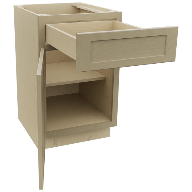 Fabuwood Galaxy Desert Oak B21 Base Standard Cabinet, Open View