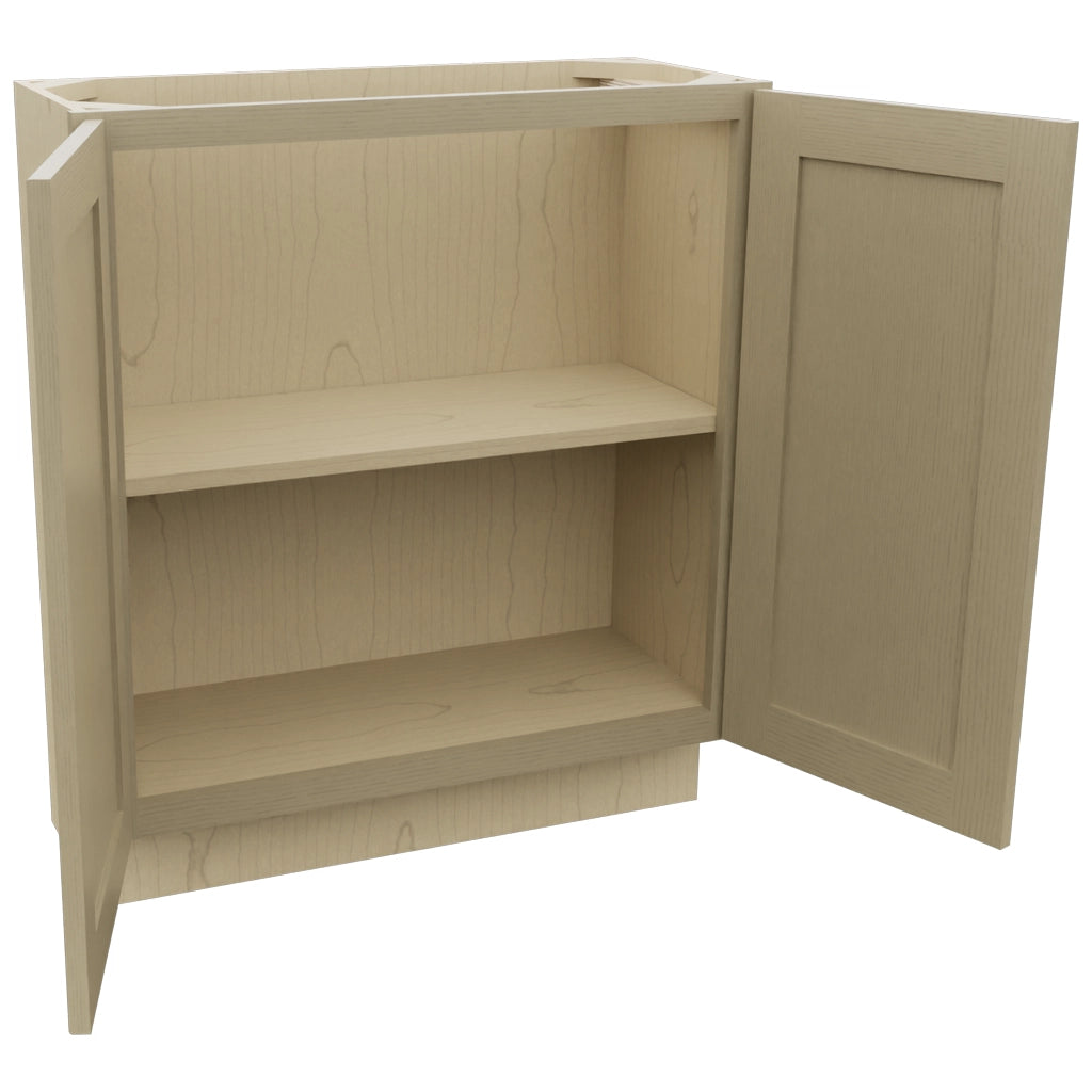 Fabuwood Galaxy Desert Oak B30FD-12D Base Full Door Cabinet, Open View