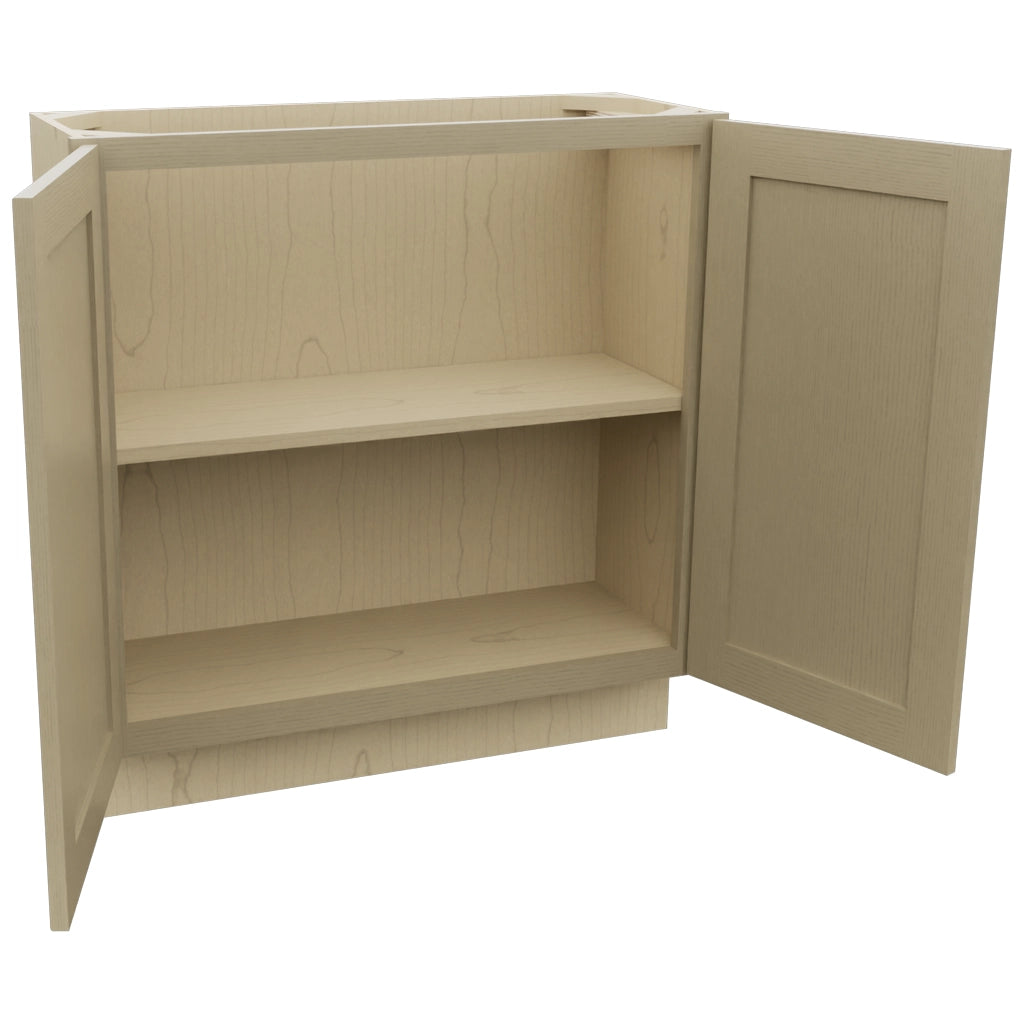 Fabuwood Galaxy Desert Oak B33FD-12D Base Full Door Cabinet, Open View
