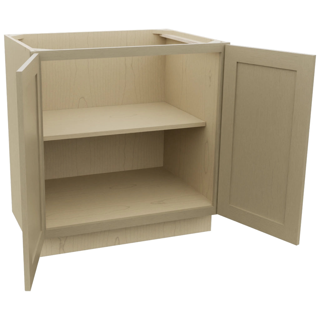Fabuwood Galaxy Desert Oak B33FD Base Full Door Cabinet, Open View