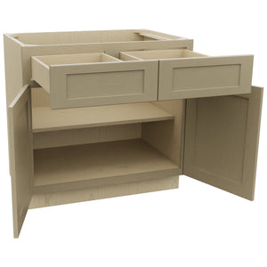 Fabuwood Galaxy Desert Oak B36 Base Standard Cabinet, Open View