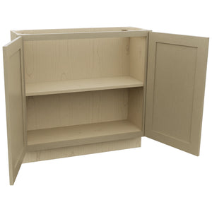 Fabuwood Galaxy Desert Oak B36FD-12D Base Full Door Cabinet, Open View