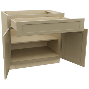 Fabuwood Galaxy Desert Oak B36SDF Base Standard Cabinet, Open View
