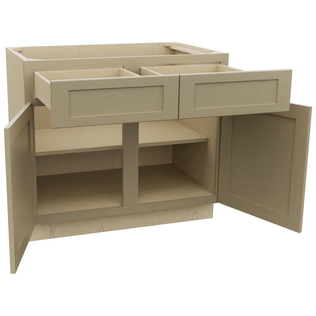 Fabuwood Galaxy Desert Oak B39 Base Standard Cabinet, Open View