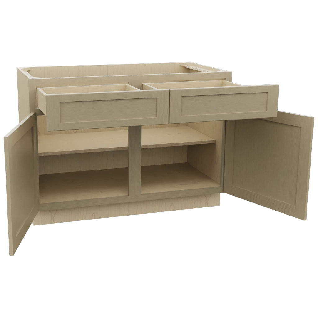 Fabuwood Galaxy Desert Oak B48 Base Standard Cabinet, Open View