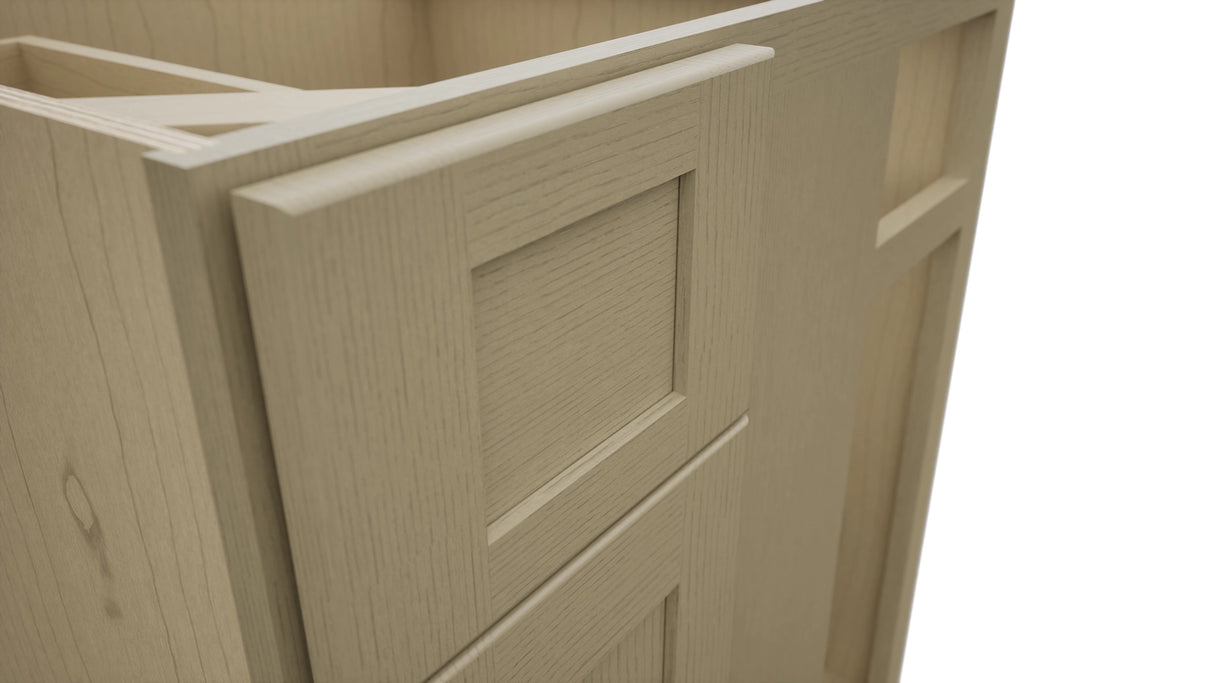 Fabuwood Galaxy Desert Oak BLB36/39 Base Corner Blind Cabinet, Detail View